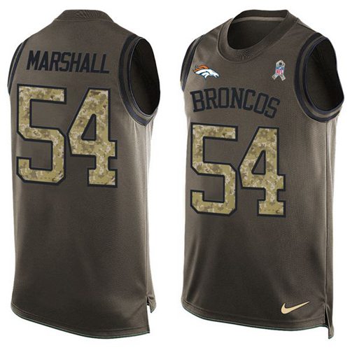 Nike Broncos #54 Brandon Marshall Green Men's Stitched NFL Limited Salute To Service Tank Top Jersey
